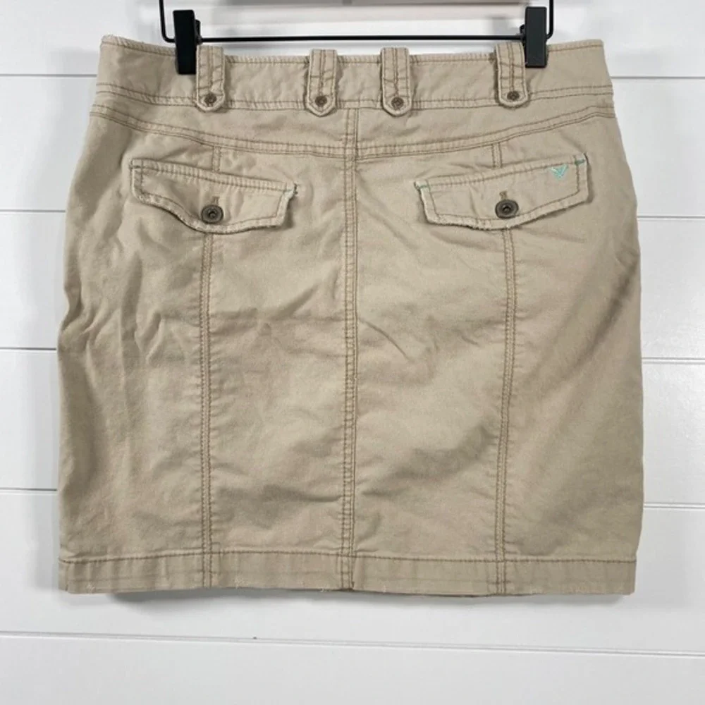 Vintage American Eagle Outfitters Womens Y2K‎ Skirt sz 8 Tan Cotton Blend Knee